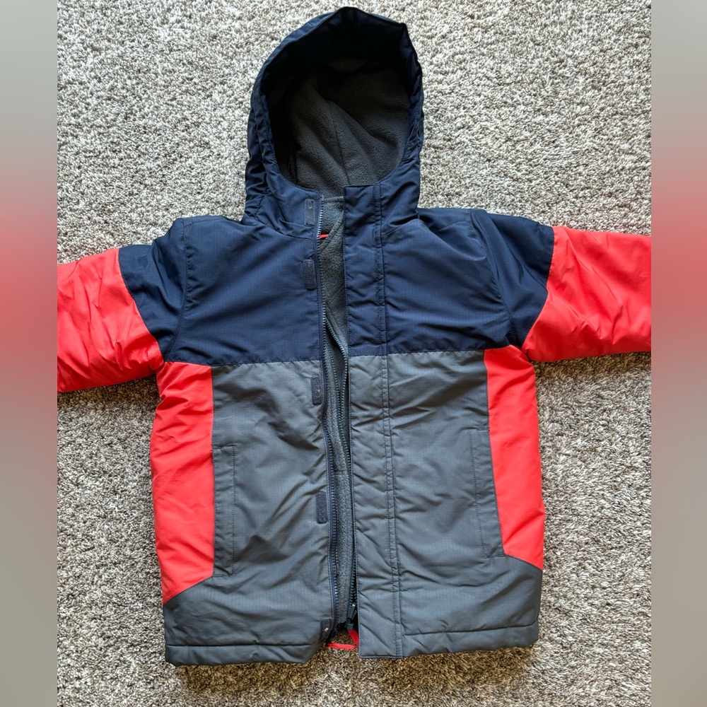 Children’s Place boys waterproof winter jacket skiing Sz M (7/8) EUC